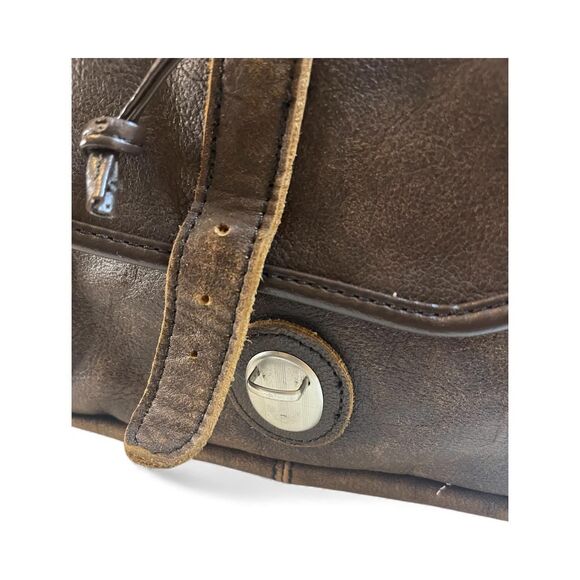 Vintage Cowhide Rucksack Brown Bag - Picture 5 of 8